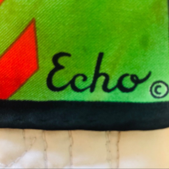 Vintage 80s Echo houndstooth plaid scarf - Picture 3 of 6